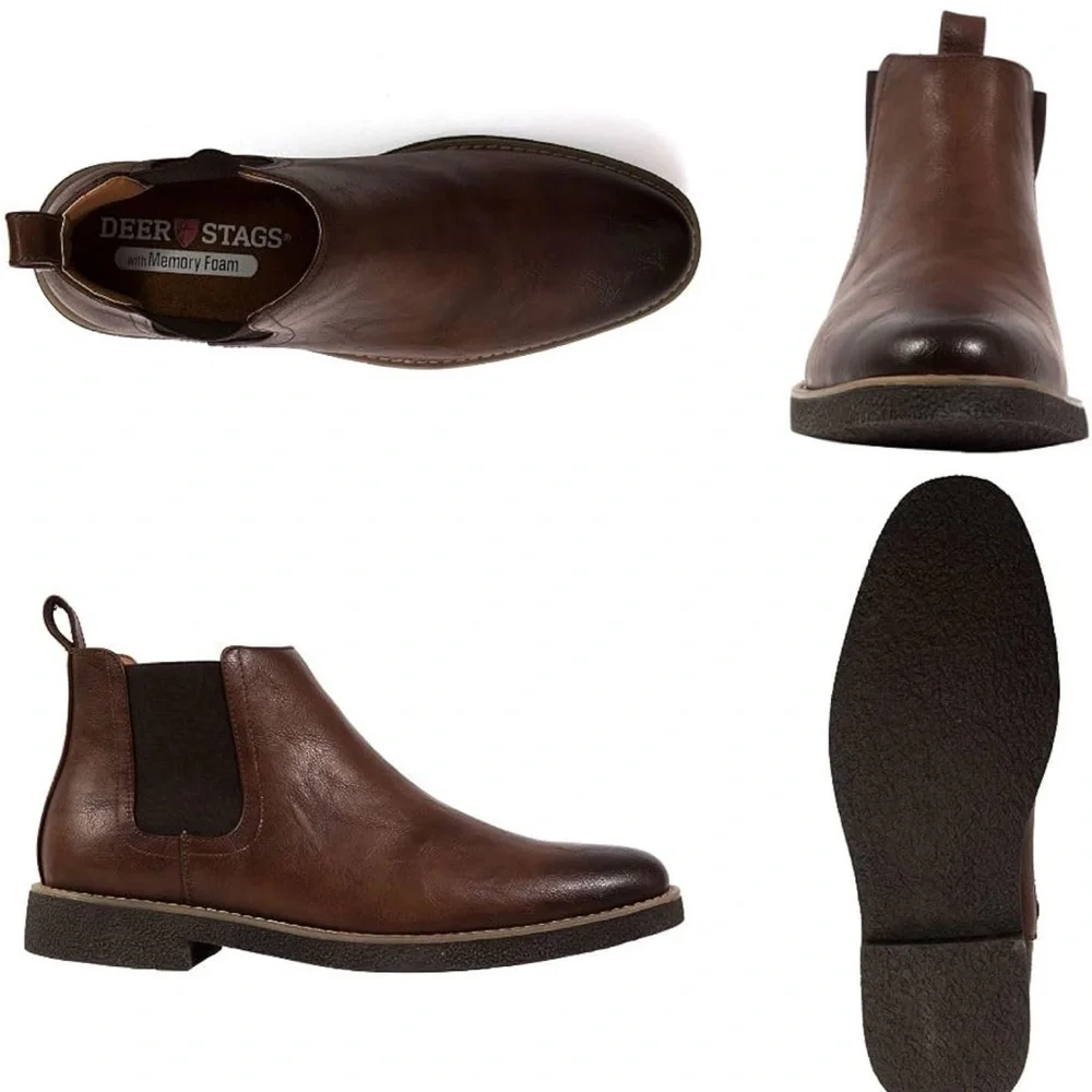 Deer Stags Men's Rockland‎ Boot NWB  SIZE 11W Dark Brown